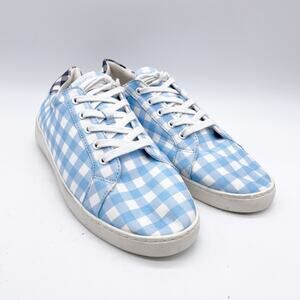 Draper James Women's Harper Sneakers‎ Blue White Checkered Size 9